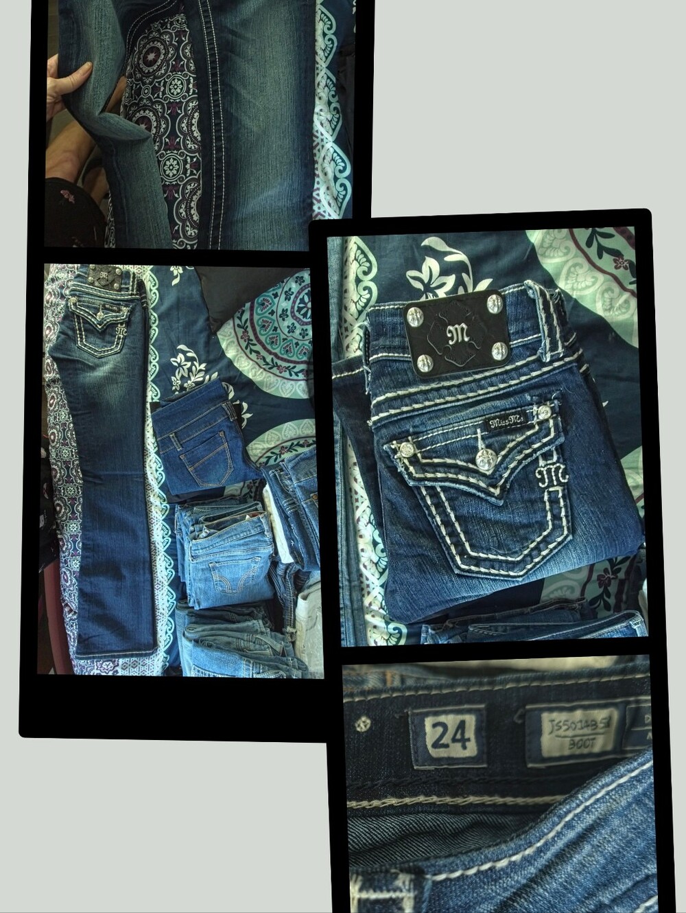 Miss Me Dark Blue Embellished Bootcut Jeans